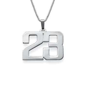 Colar Masculino com Número Personalizado Prata 950 (0)