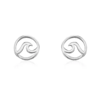 Brinco Circulo Onda do Mar Vazado Prata 950 (0)