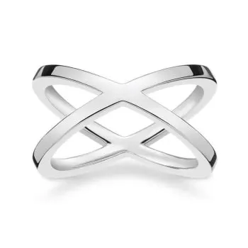 Anel Duplo Cruzado em Prata 950 (0)