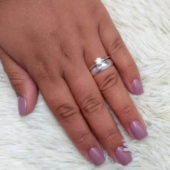 Par de Alianças de Prata 950 com Anel Solitário (0)