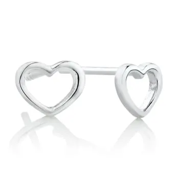 Brinco de Coração Vazado Prata 950 (0)