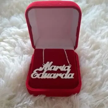 Colar com Nome Composto Personalizado Prata 925 (0)
