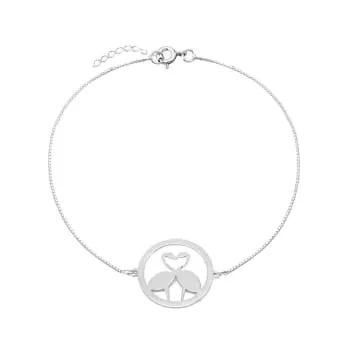 Pulseira Casal de Flamingos em Prata 950 (0)