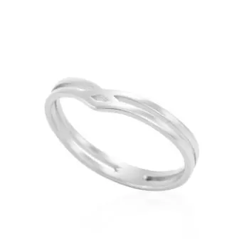 Anel Chevron Duplo em Prata 950 (0)