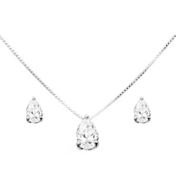 Colar e Brinco Gota em Prata 950 (0)