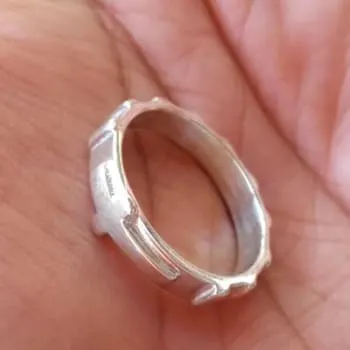 Par de Anel Terço Engrenagem 4 mm Prata 950 (0)