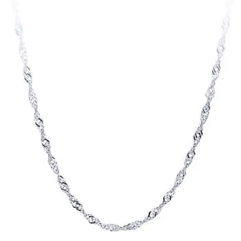 Corrente Singapura 40 cm Gargantilha em Prata de Lei 925 (0)