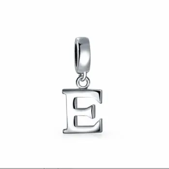 Berloque de Letra Prata 950 - E (0)