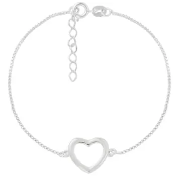 Pulseira de Prata 925 com Coração (0)