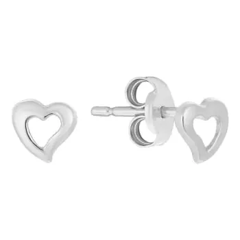 Brinco Infantil Coração Vazado em Prata 950 (0)