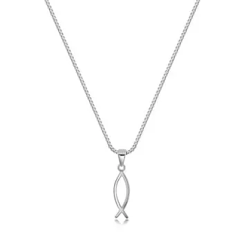 Colar Simbolo Cristão Feminino em Prata 925 (0)