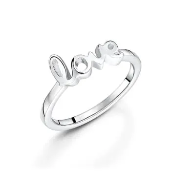 Anel Escrito Love em Prata 950 (0)