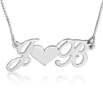 Colar Iniciais Nome Namorados Personalizado Prata 925 (0)